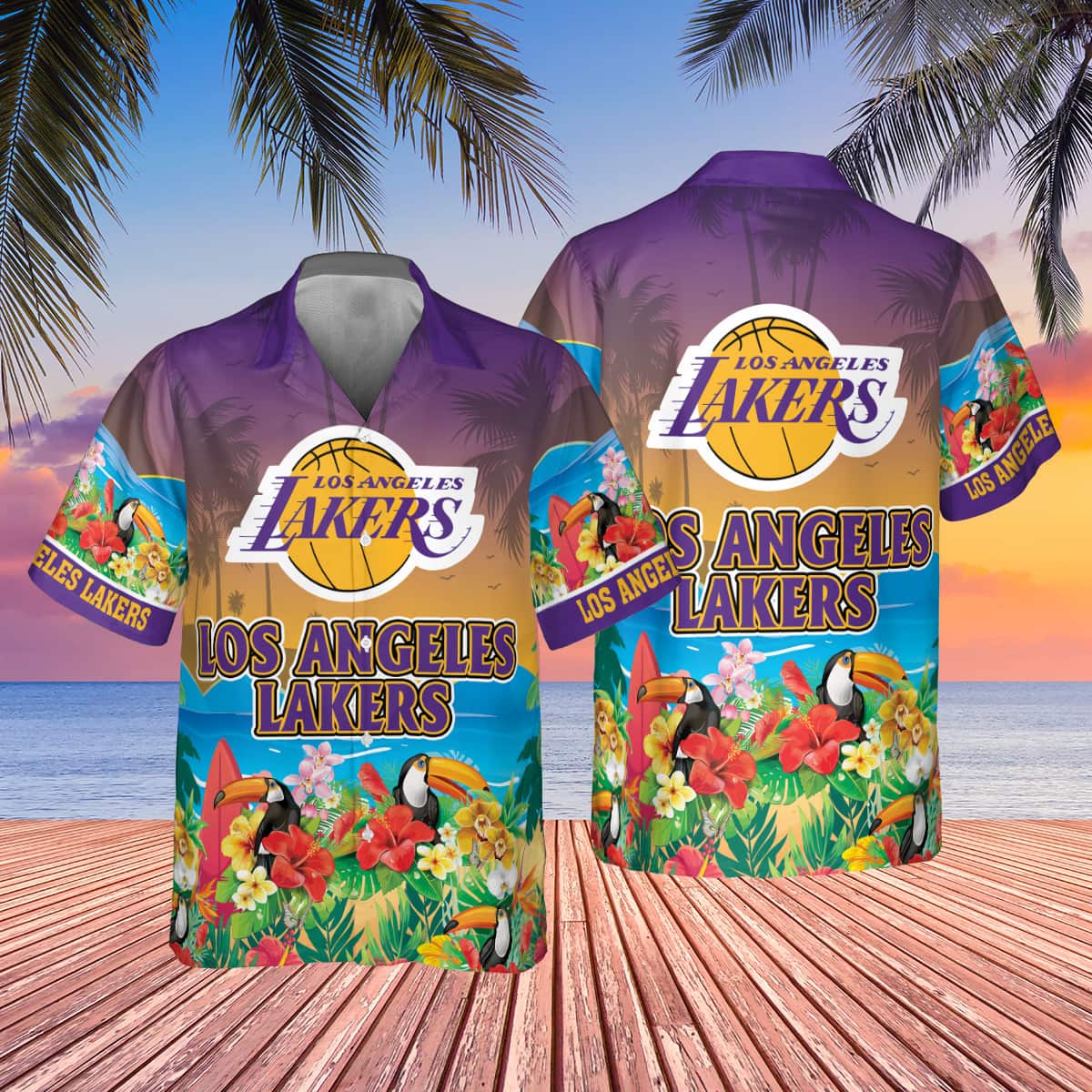 Summer Aloha NBA Los Angeles Lakers Hawaiian Shirt Trendy Summer Gift Summer Aloha NBA Los Angeles Lakers Hawaiian Shirt Trendy Summer Gift