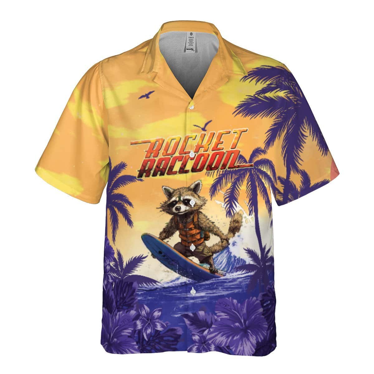 Rocket Raccoon And Los Angeles Lakers Hawaiian Shirt Gift For NBA Fans Rocket Raccoon And Los Angeles Lakers Hawaiian Shirt Gift For NBA Fans