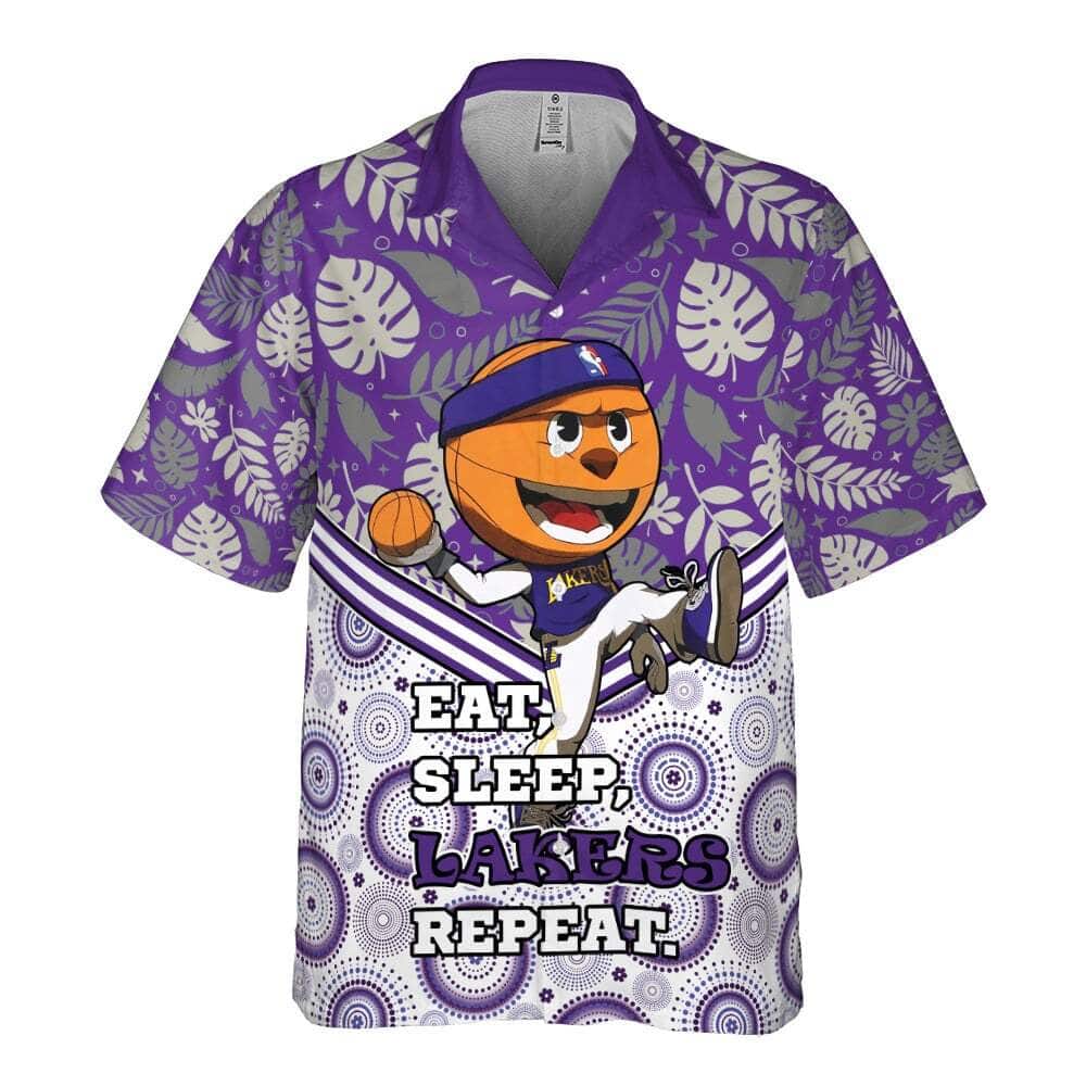 NBA Los Angeles Lakers Hawaiian Shirt Eat Sleep Heat Repeat Best Beach Gift NBA Los Angeles Lakers Hawaiian Shirt Eat Sleep Heat Repeat Best Beach Gift