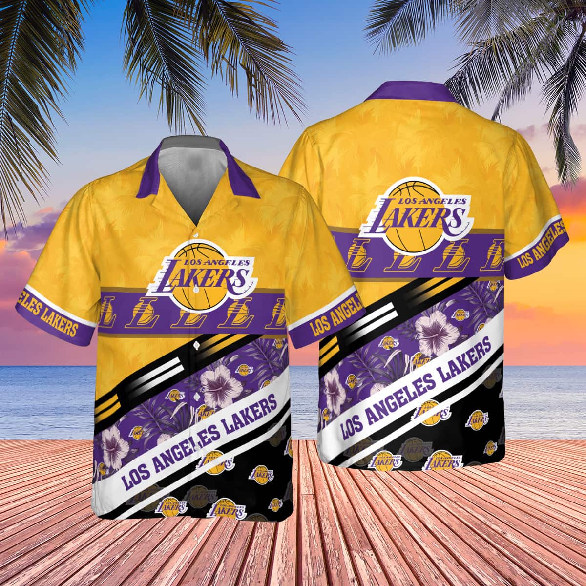 NBA Los Angeles Lakers Hawaiian Shirt Summer Vacation Gift NBA Los Angeles Lakers Hawaiian Shirt Summer Vacation Gift