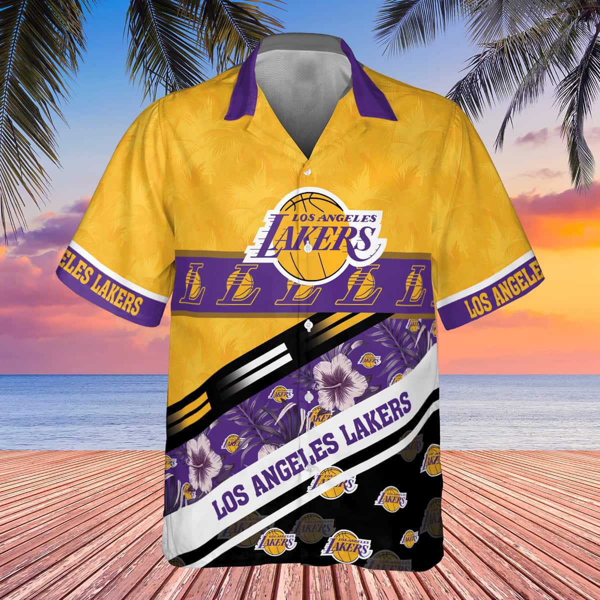 NBA Los Angeles Lakers Hawaiian Shirt Summer Vacation Gift NBA Los Angeles Lakers Hawaiian Shirt Summer Vacation Gift
