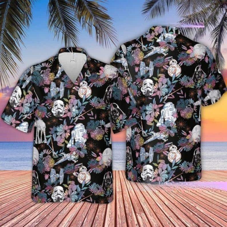 Vintage Aloha Star Wars Hawaiian Shirt BB-8 R2 – D2 Stormtroopers Summer Gift For Friend Vintage Aloha Star Wars Hawaiian Shirt BB-8 R2 – D2 Stormtroopers Summer Gift For Friend