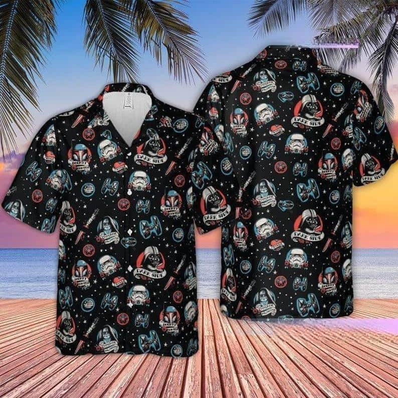 Black Aloha Dark Side Troopers Star Wars Hawaiian Shirt Best Beach Gift