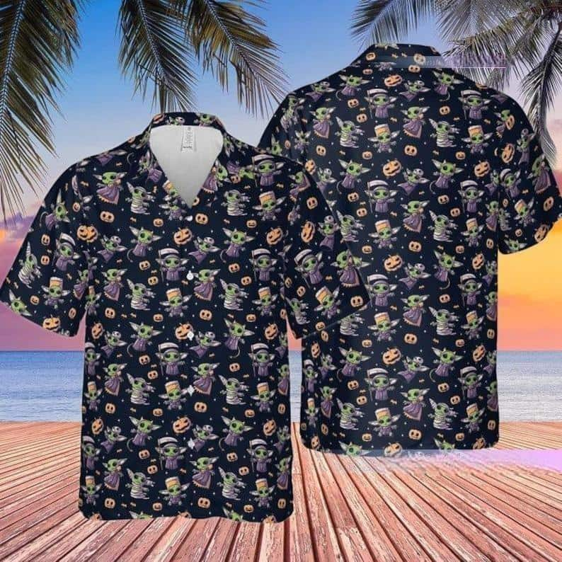 Cute Baby Yoda Halloween Star Wars Hawaiian Shirt Beach Vacation Gift