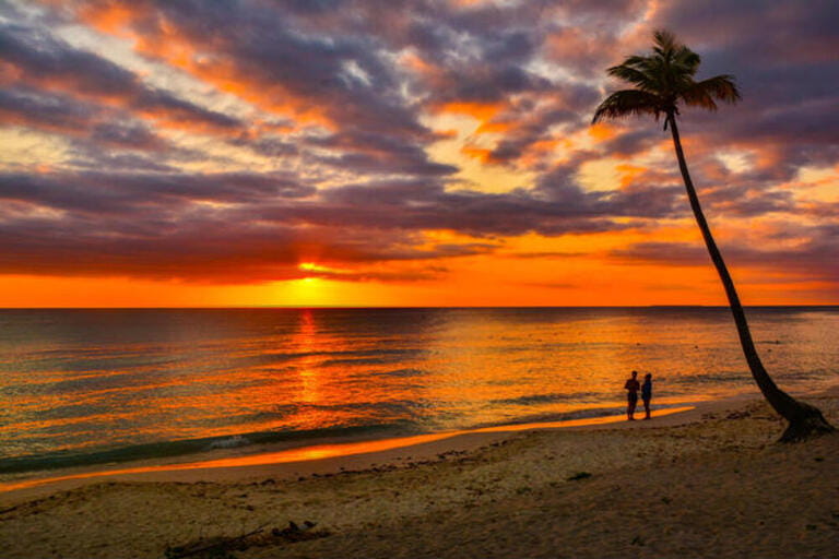 sunset over the Caribbean Sea sunset over the Caribbean Sea