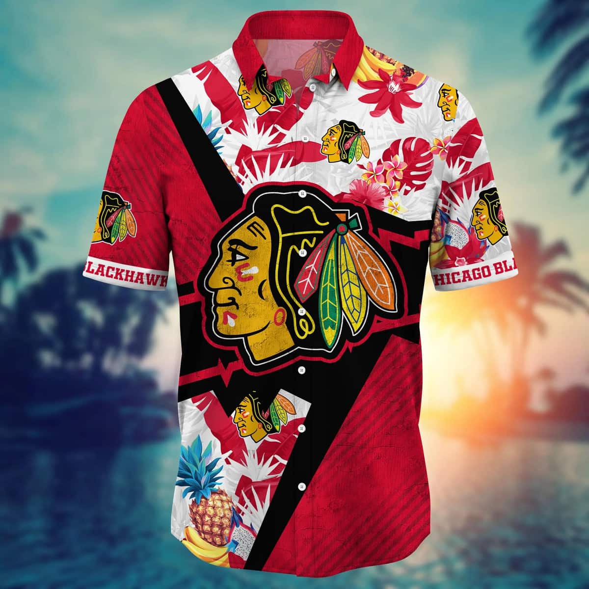 NHL Chicago Blackhawks Hawaiian Shirt Tropical Aloha Gift For Beach Lovers