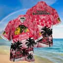 Vintage Aloha NHL Chicago Blackhawks Hawaiian Shirt Palm Trees Pattern Vintage Aloha NHL Chicago Blackhawks Hawaiian Shirt Palm Trees Pattern