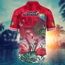 Summer Aloha NHL Chicago Blackhawks Hawaiian Shirt Palm Leaves Flamingo