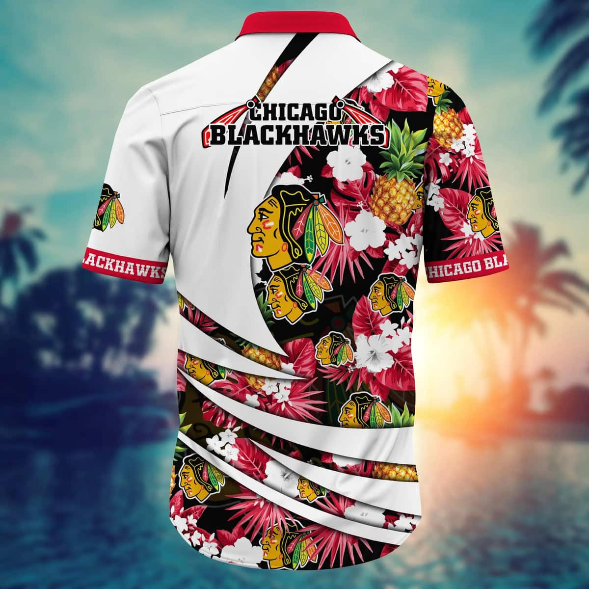 Summer Aloha NHL Chicago Blackhawks Hawaiian Shirt Pineapple Pattern Summer Aloha NHL Chicago Blackhawks Hawaiian Shirt Pineapple Pattern