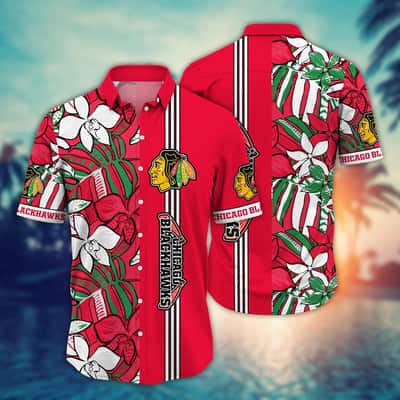 Summer Aloha NHL Chicago Blackhawks Hawaiian Shirt Beach Vacation Gift