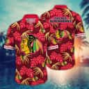 NHL Chicago Blackhawks Hawaiian Shirt Palm Leaves Gift For Beach Trip NHL Chicago Blackhawks Hawaiian Shirt Palm Leaves Gift For Beach Trip