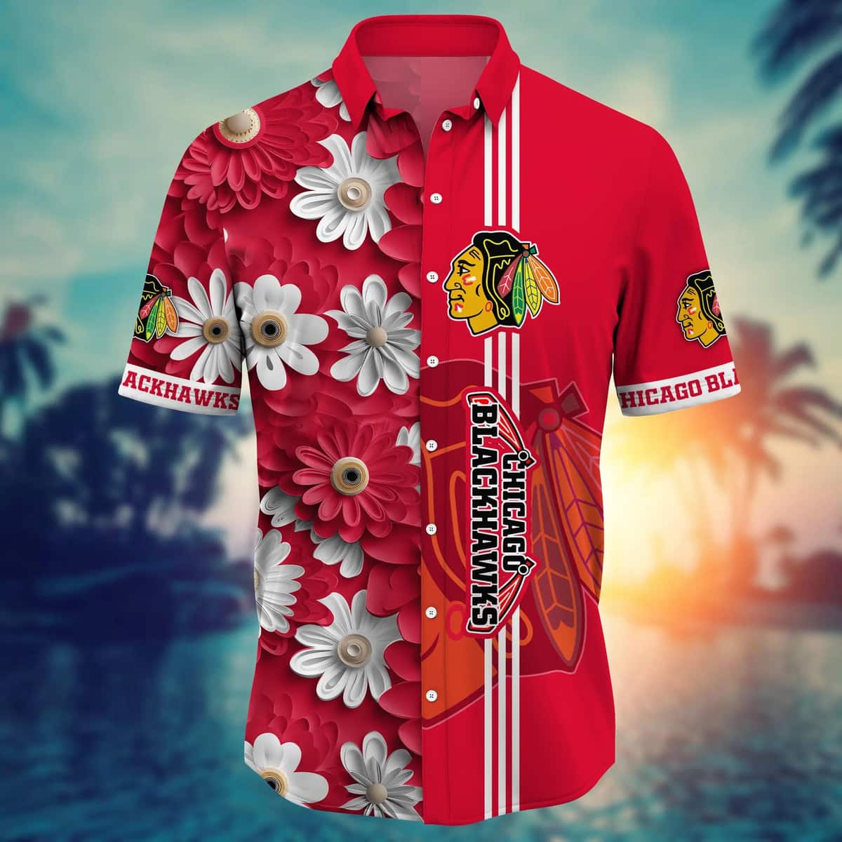 NHL Chicago Blackhawks Hawaiian Shirt Summer Beach Gift
