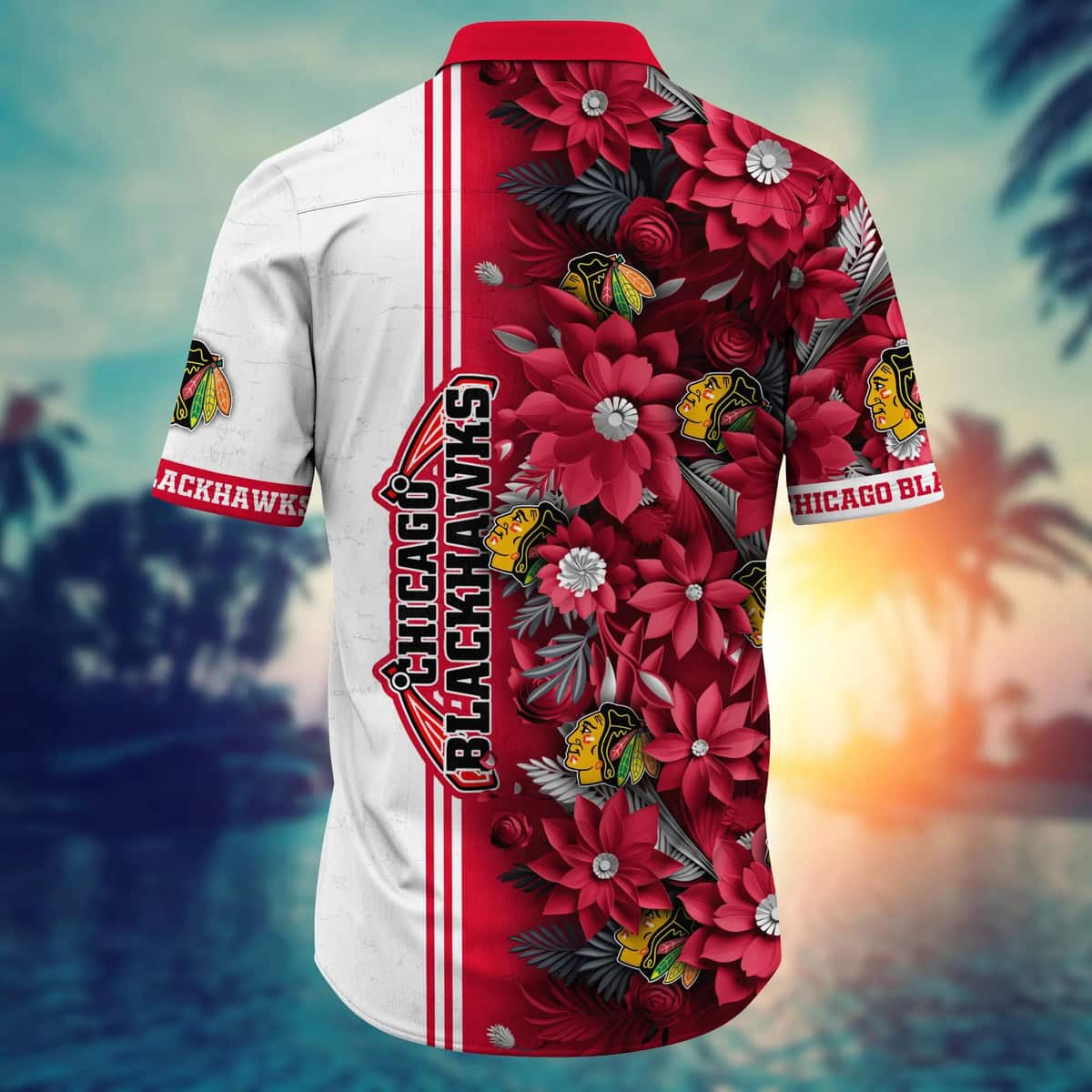 Flower Aloha NHL Chicago Blackhawks Hawaiian Shirt For Summer Lovers Flower Aloha NHL Chicago Blackhawks Hawaiian Shirt For Summer Lovers
