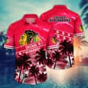 Vintage Aloha NHL Chicago Blackhawks Hawaiian Shirt Summer Beach Gift