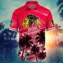 Vintage Aloha NHL Chicago Blackhawks Hawaiian Shirt Summer Beach Gift