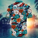 Floral Aloha NFL Miami Dolphins Hawaiian Shirt Summer Beach Gift