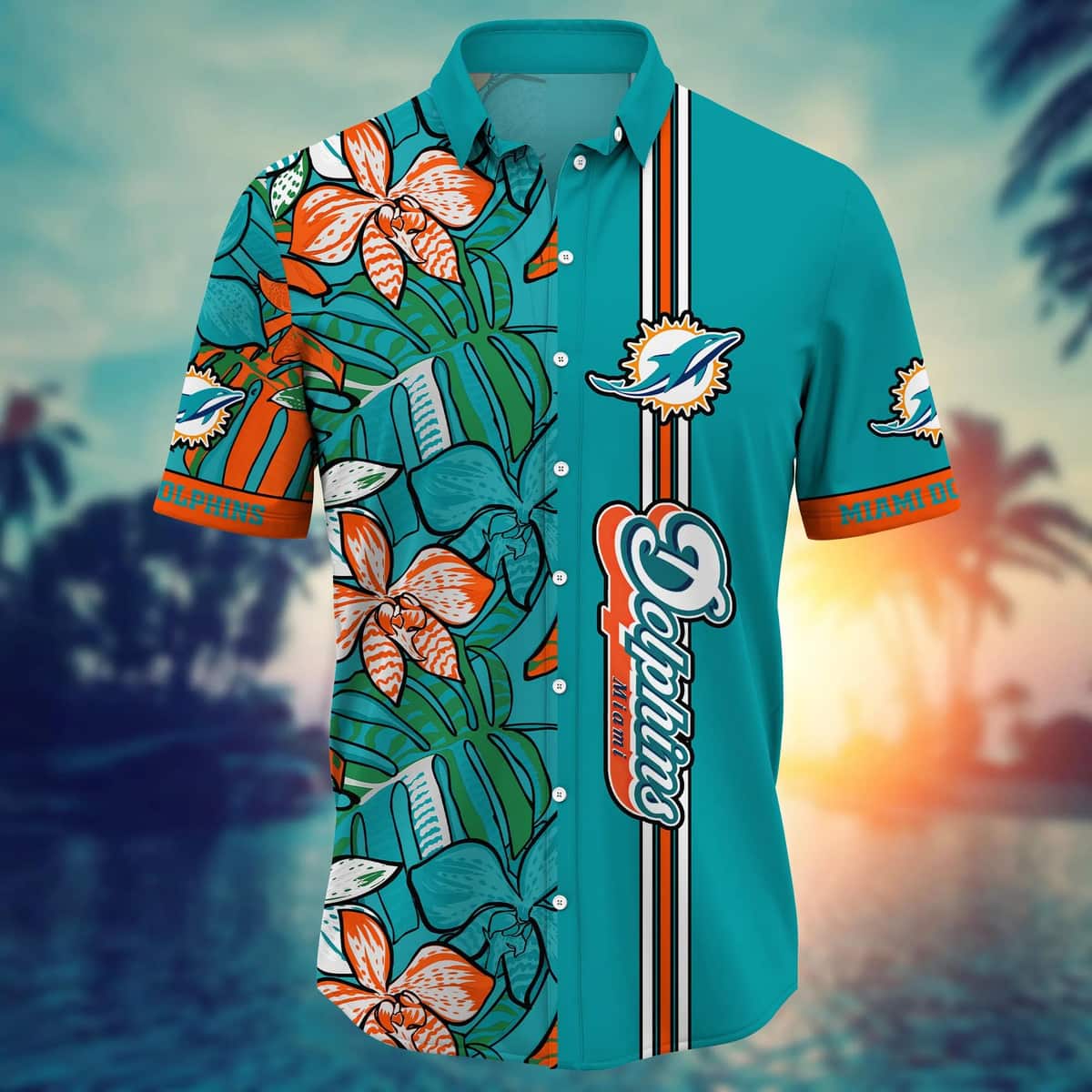 NFL Miami Dolphins Hawaiian Shirt Beach Gift For Friend NFL Miami Dolphins Hawaiian Shirt Beach Gift For Friend