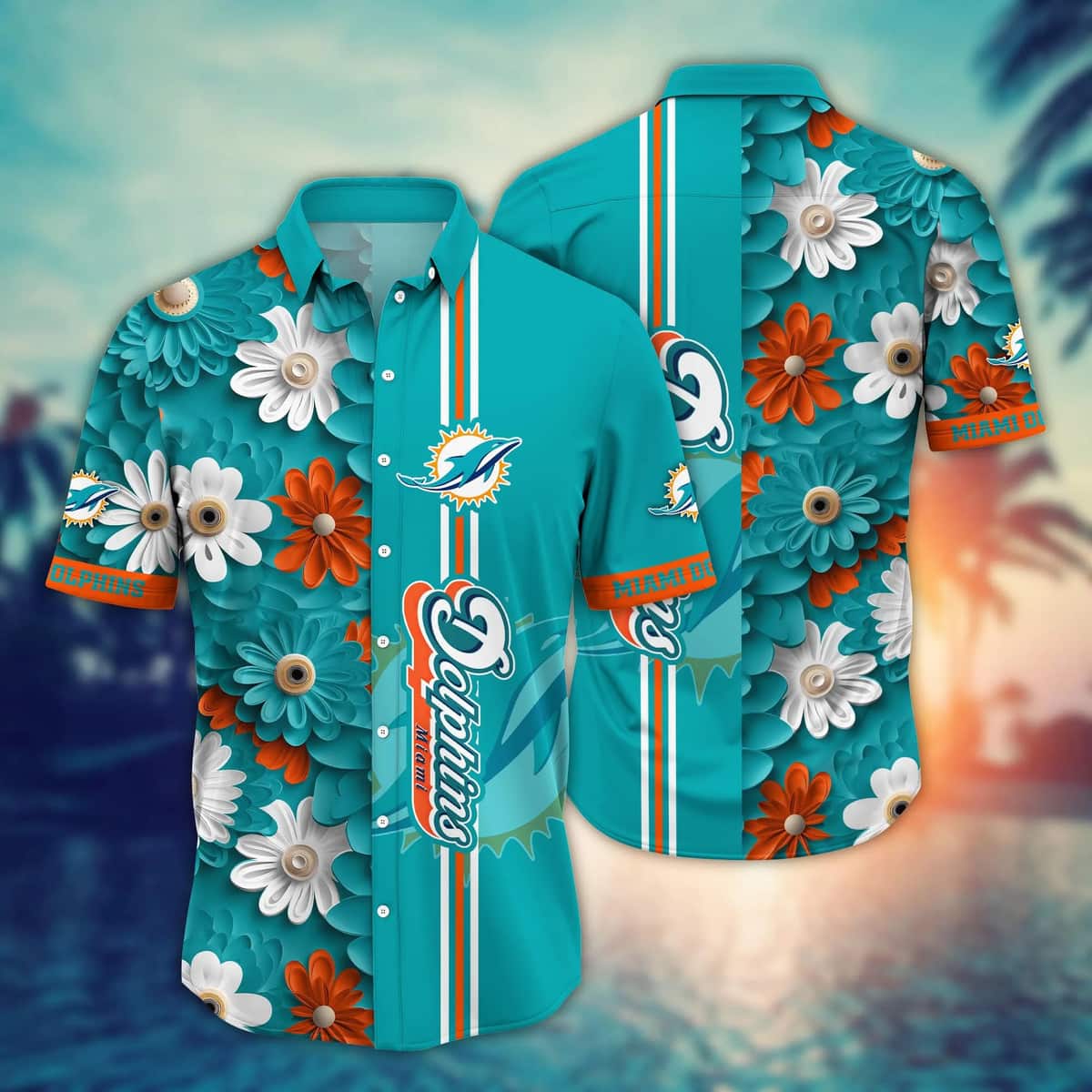Floral Aloha NFL Miami Dolphins Hawaiian Shirt Beach Vacation Gift Floral Aloha NFL Miami Dolphins Hawaiian Shirt Beach Vacation Gift