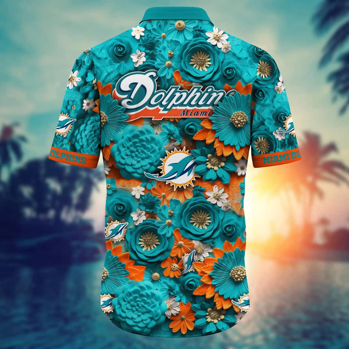 Floral Aloha NFL Miami Dolphins Hawaiian Shirt Gift For Beach Trip Floral Aloha NFL Miami Dolphins Hawaiian Shirt Gift For Beach Trip