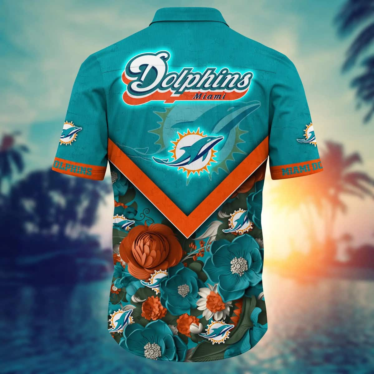 Floral Aloha NFL Miami Dolphins Hawaiian Shirt Beach Gift For Friend Floral Aloha NFL Miami Dolphins Hawaiian Shirt Beach Gift For Friend