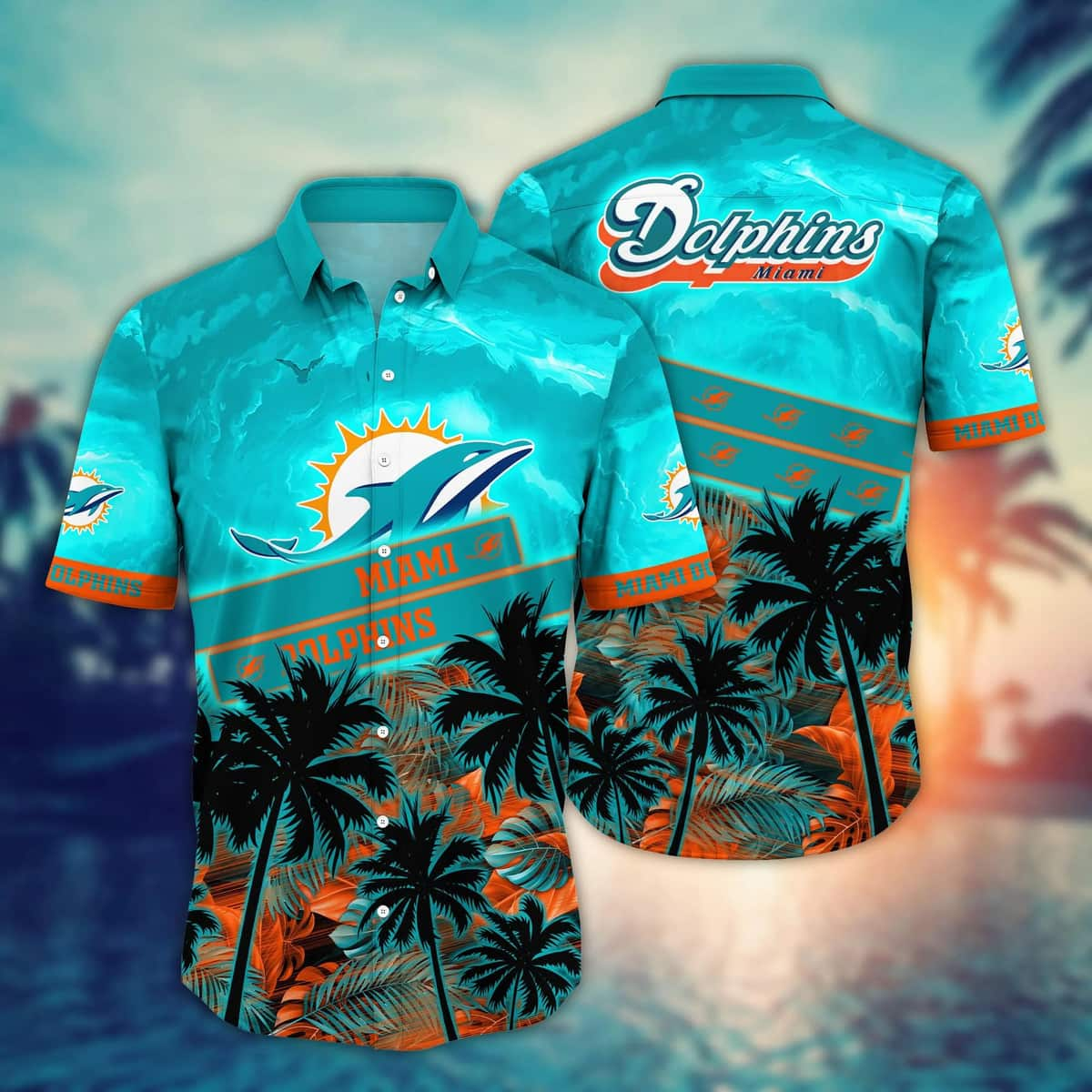 Vintage Aloha NFL Miami Dolphins Hawaiian Shirt Summer Vacation Gift