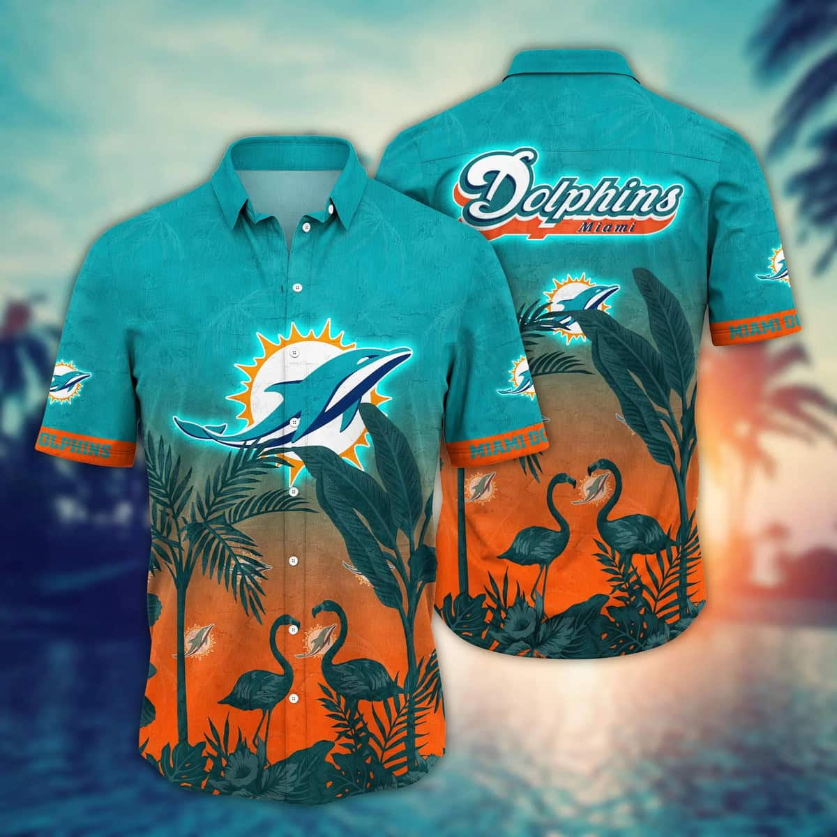 Summer Aloha NFL Miami Dolphins Hawaiian Shirt Practical Beach Gift