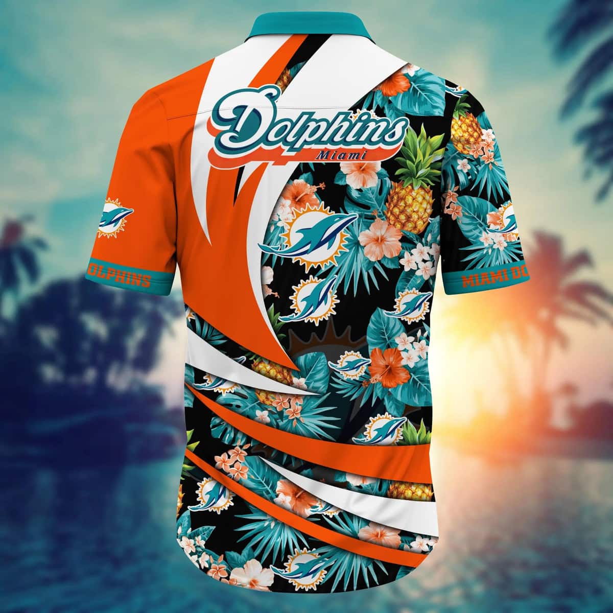 Summer Aloha NFL Miami Dolphins Hawaiian Shirt Pineapple Pattern Gift For Beach Trip Summer Aloha NFL Miami Dolphins Hawaiian Shirt Pineapple Pattern Gift For Beach Trip