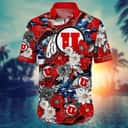 Floral Aloha NCAA Utah Utes Hawaiian Shirt Independence Day Summer Holiday Gift