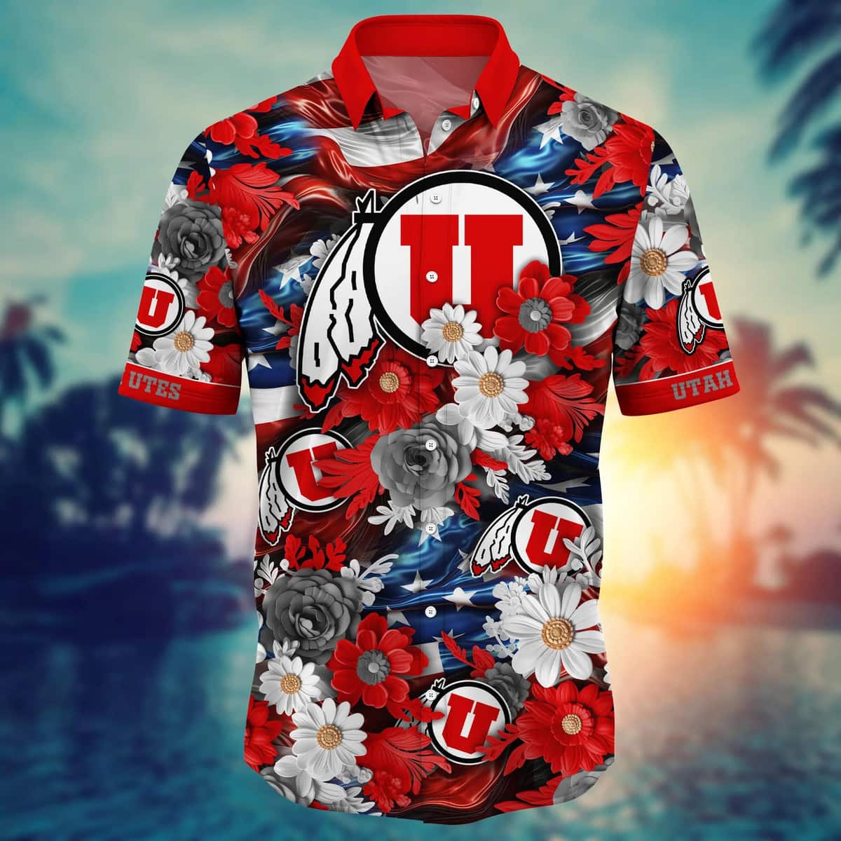 Floral Aloha NCAA Utah Utes Hawaiian Shirt Independence Day Summer Holiday Gift Floral Aloha NCAA Utah Utes Hawaiian Shirt Independence Day Summer Holiday Gift