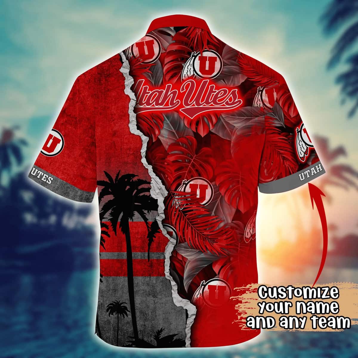 Vintage Aloha NCAA Utah Utes Hawaiian Shirt Custom Name Gift For Beach Trip Vintage Aloha NCAA Utah Utes Hawaiian Shirt Custom Name Gift For Beach Trip