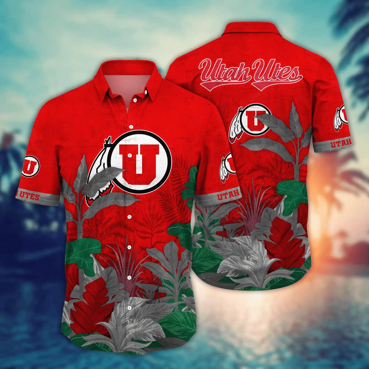 NCAA Utah Utes Hawaiian Shirt Beach Gift For Friend NCAA Utah Utes Hawaiian Shirt Beach Gift For Friend