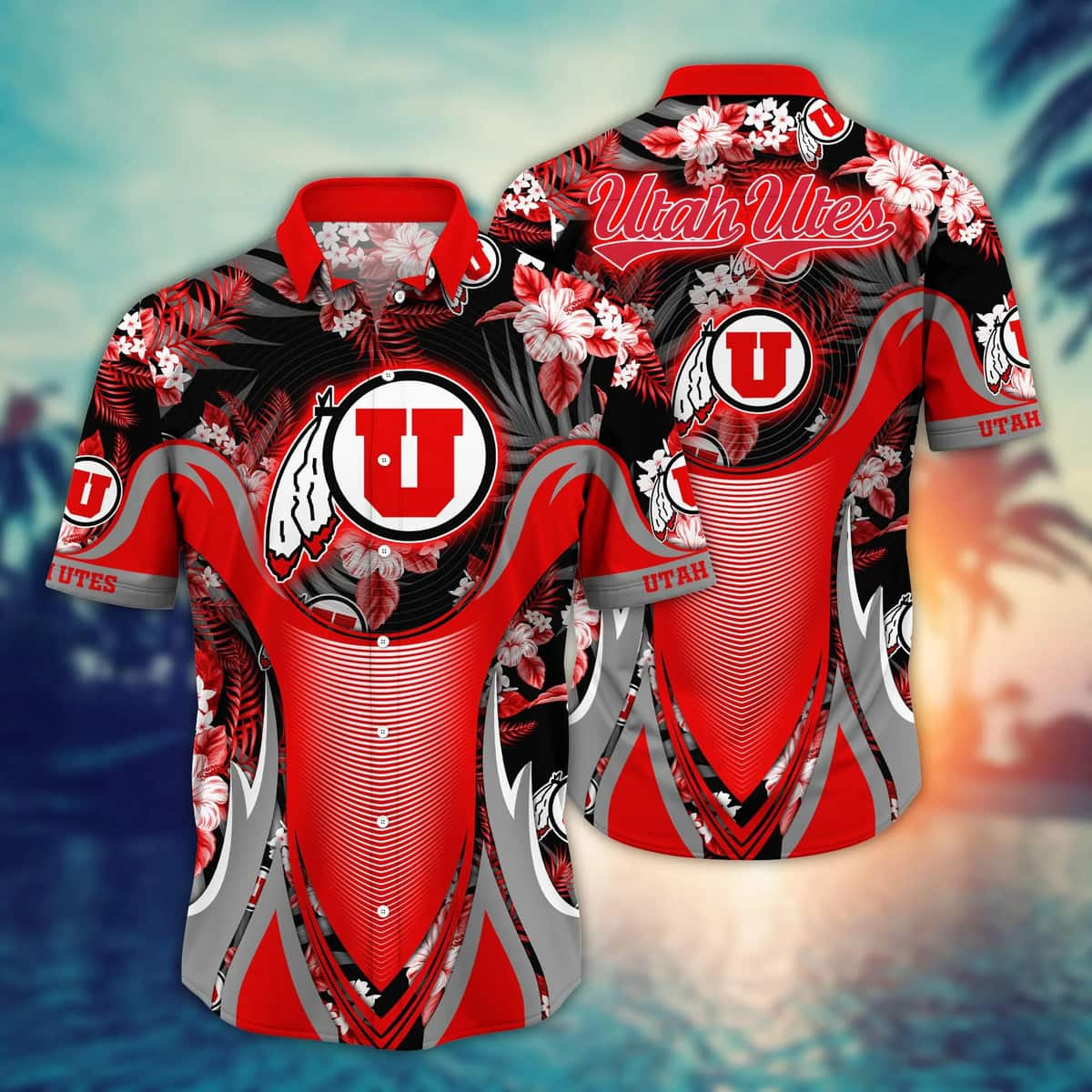 NCAA Utah Utes Hawaiian Shirt Gift For Beach Vacation