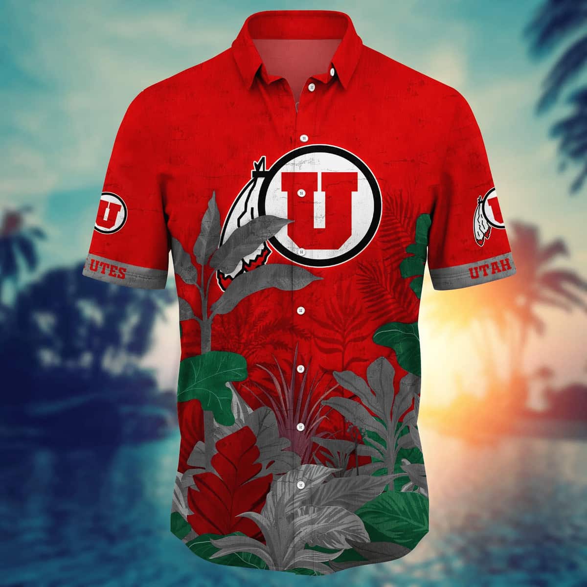 NCAA Utah Utes Hawaiian Shirt Beach Gift For Friend NCAA Utah Utes Hawaiian Shirt Beach Gift For Friend
