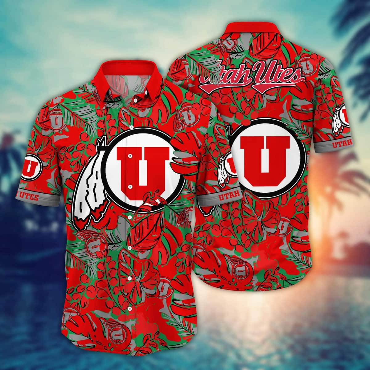 Tropical Aloha NCAA Utah Utes Hawaiian Shirt Summer Vacation Gift Tropical Aloha NCAA Utah Utes Hawaiian Shirt Summer Vacation Gift