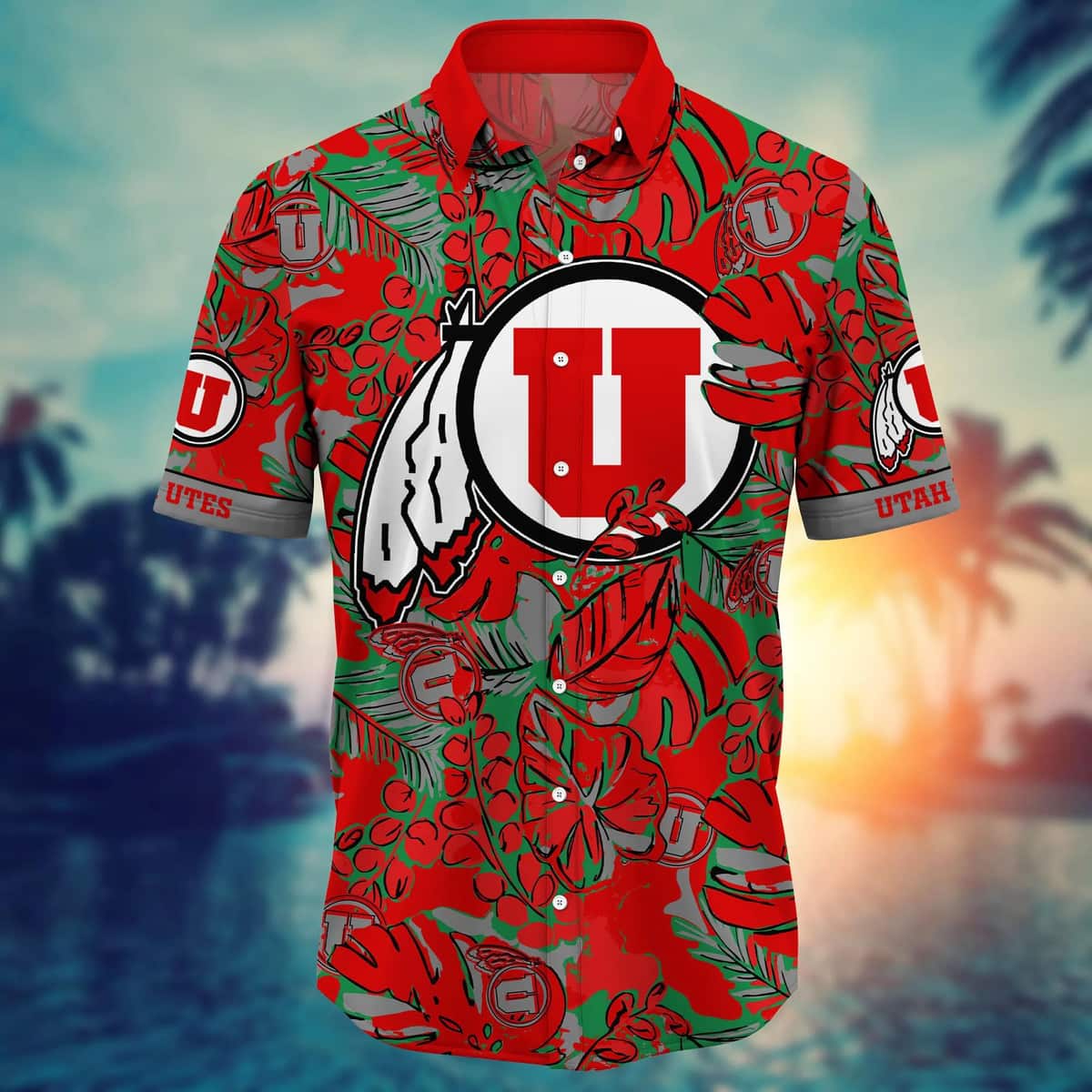 Tropical Aloha NCAA Utah Utes Hawaiian Shirt Summer Vacation Gift Tropical Aloha NCAA Utah Utes Hawaiian Shirt Summer Vacation Gift