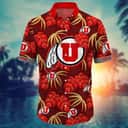 NCAA Utah Utes Hawaiian Shirt Palm Leaves Pattern Trendy Summer Gift NCAA Utah Utes Hawaiian Shirt Palm Leaves Pattern Trendy Summer Gift