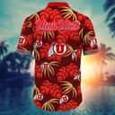 NCAA Utah Utes Hawaiian Shirt Palm Leaves Pattern Trendy Summer Gift NCAA Utah Utes Hawaiian Shirt Palm Leaves Pattern Trendy Summer Gift