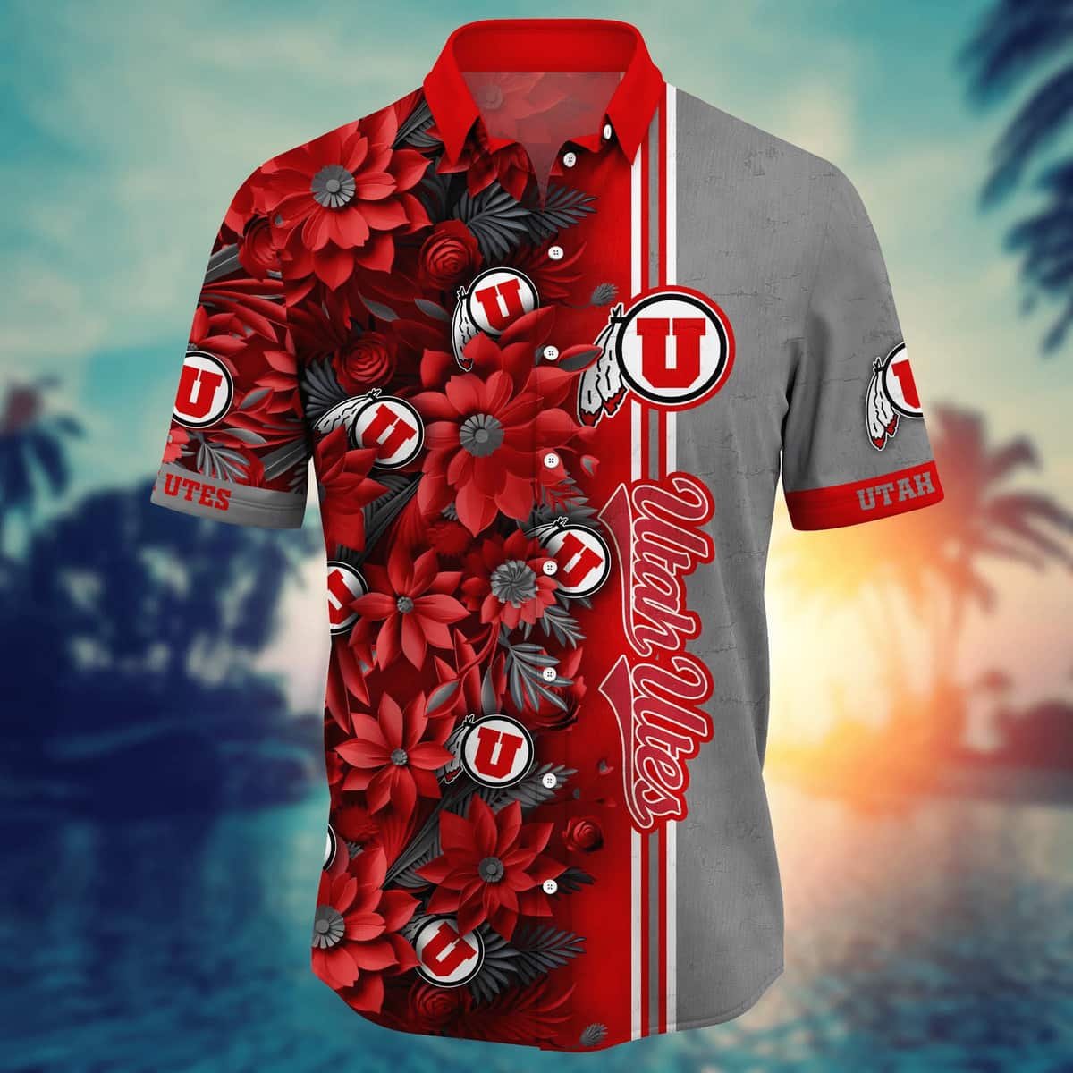 Floral Aloha NCAA Utah Utes Hawaiian Shirt Practical Beach Gift Floral Aloha NCAA Utah Utes Hawaiian Shirt Practical Beach Gift
