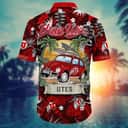 NCAA Utah Utes Hawaiian Shirt Tropical Palm Leaves