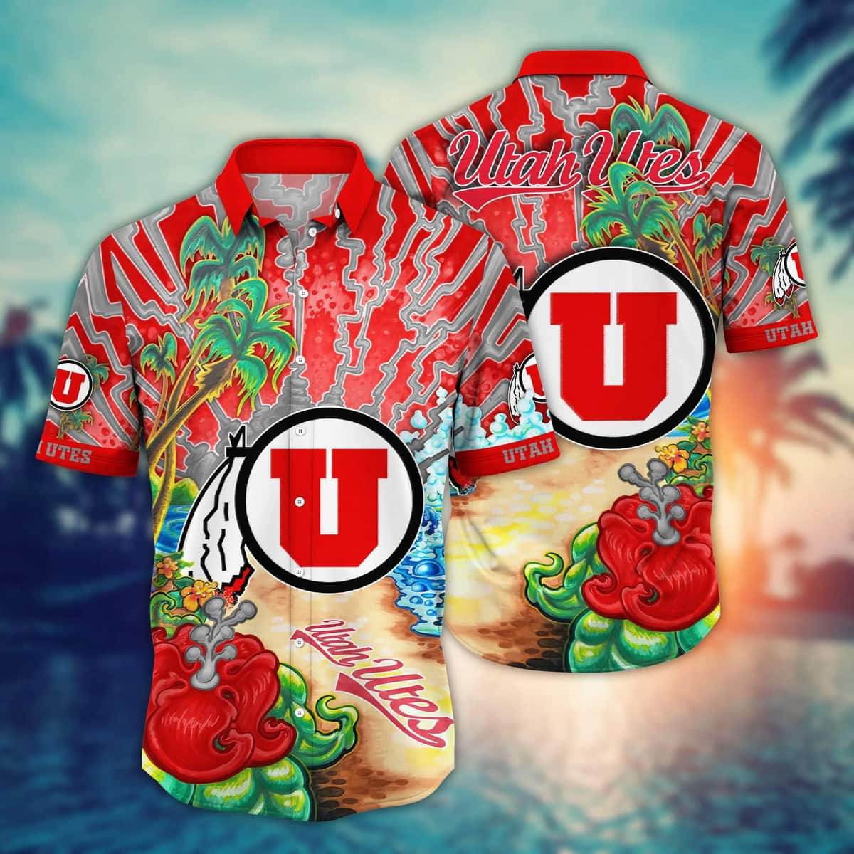 NCAA Utah Utes Hawaiian Shirt Summer Gift For Friends