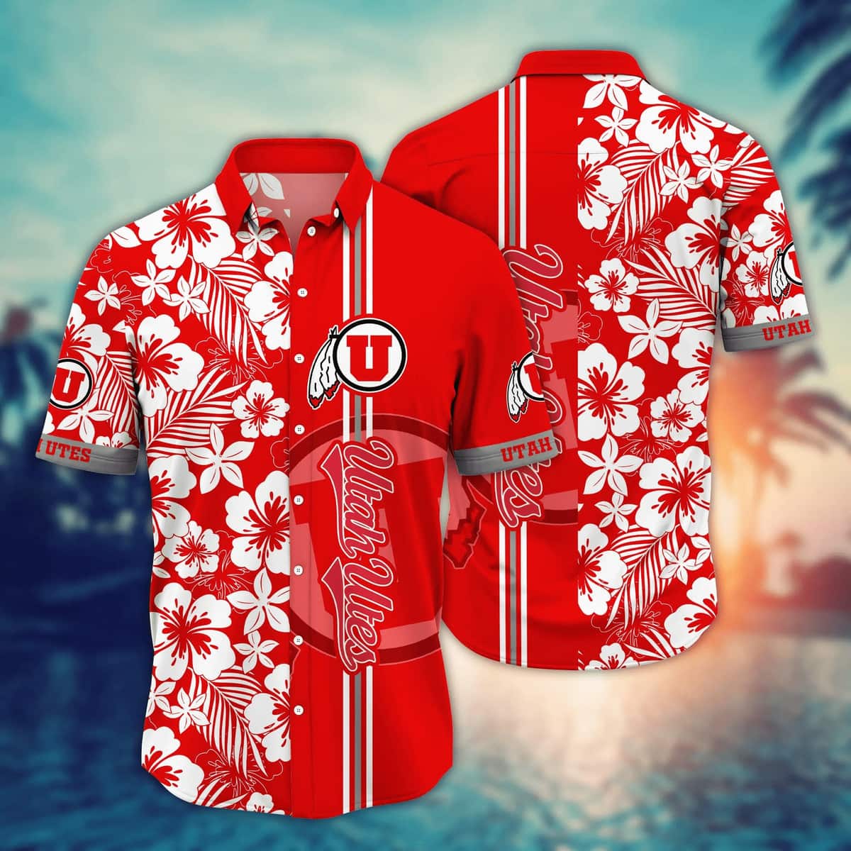 Floral Aloha NCAA Utah Utes Hawaiian Shirt Summer Gift For Friends Floral Aloha NCAA Utah Utes Hawaiian Shirt Summer Gift For Friends