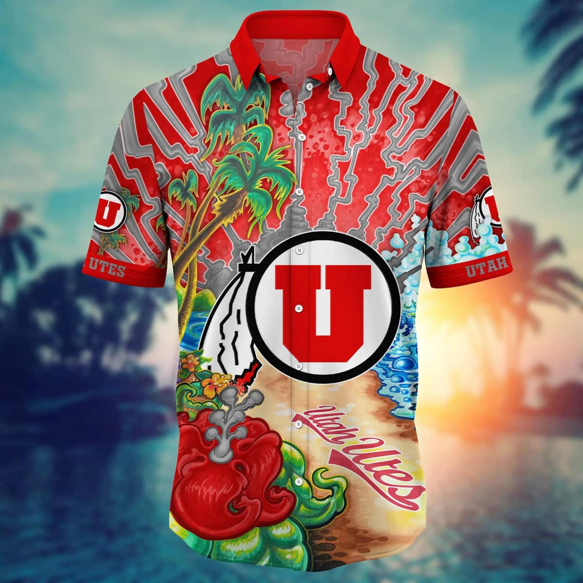 NCAA Utah Utes Hawaiian Shirt Summer Gift For Friends NCAA Utah Utes Hawaiian Shirt Summer Gift For Friends