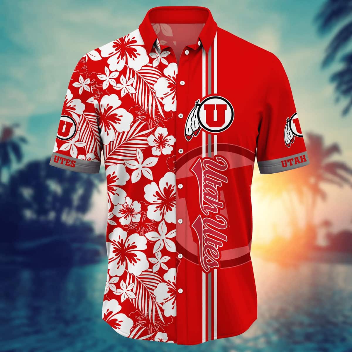 Floral Aloha NCAA Utah Utes Hawaiian Shirt Summer Gift For Friends Floral Aloha NCAA Utah Utes Hawaiian Shirt Summer Gift For Friends