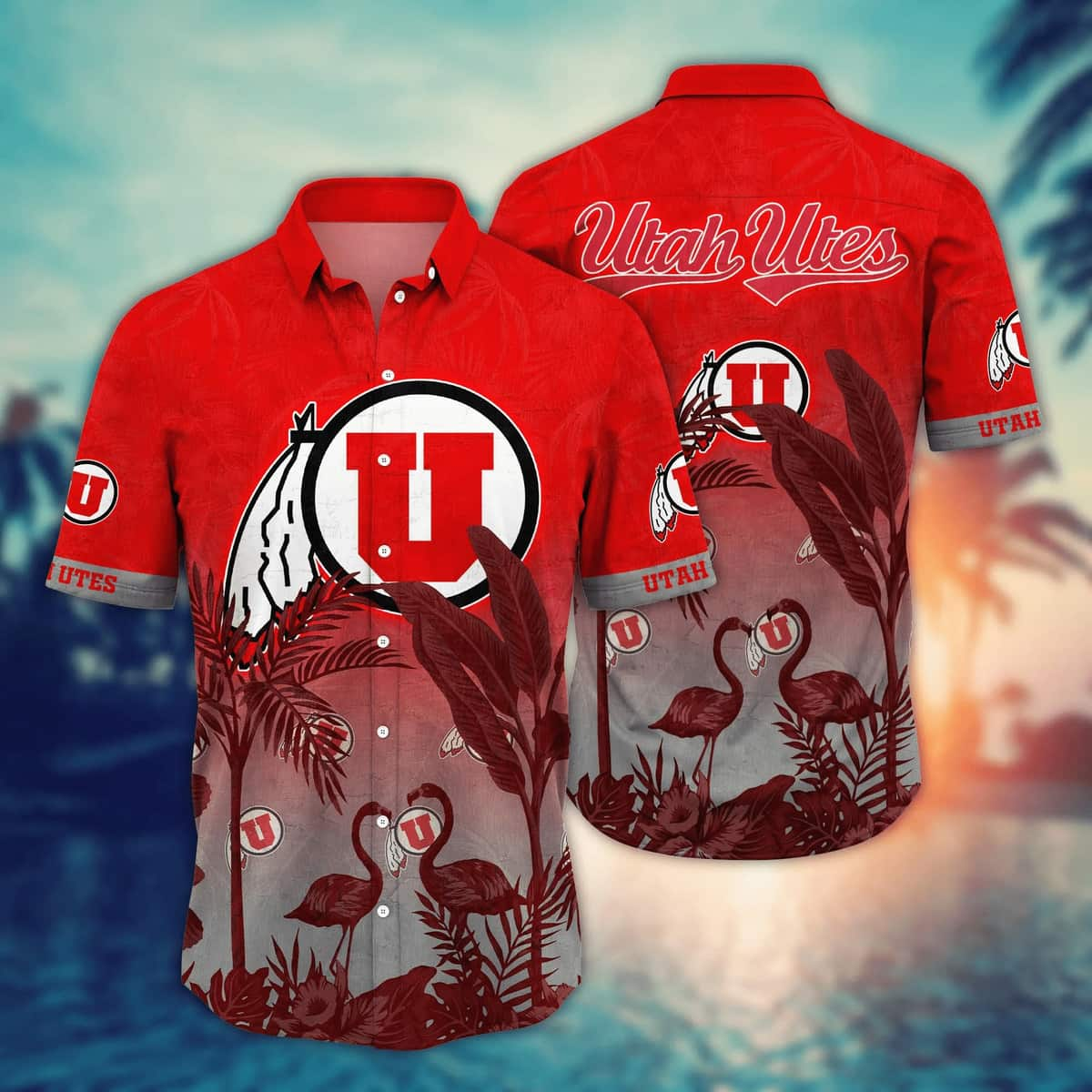 Vintage Aloha NCAA Utah Utes Hawaiian Shirt Beach Gift For Him