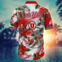 NCAA Utah Utes Hawaiian Shirt Hibiscus Flowers Pattern Trendy Summer Gift NCAA Utah Utes Hawaiian Shirt Hibiscus Flowers Pattern Trendy Summer Gift