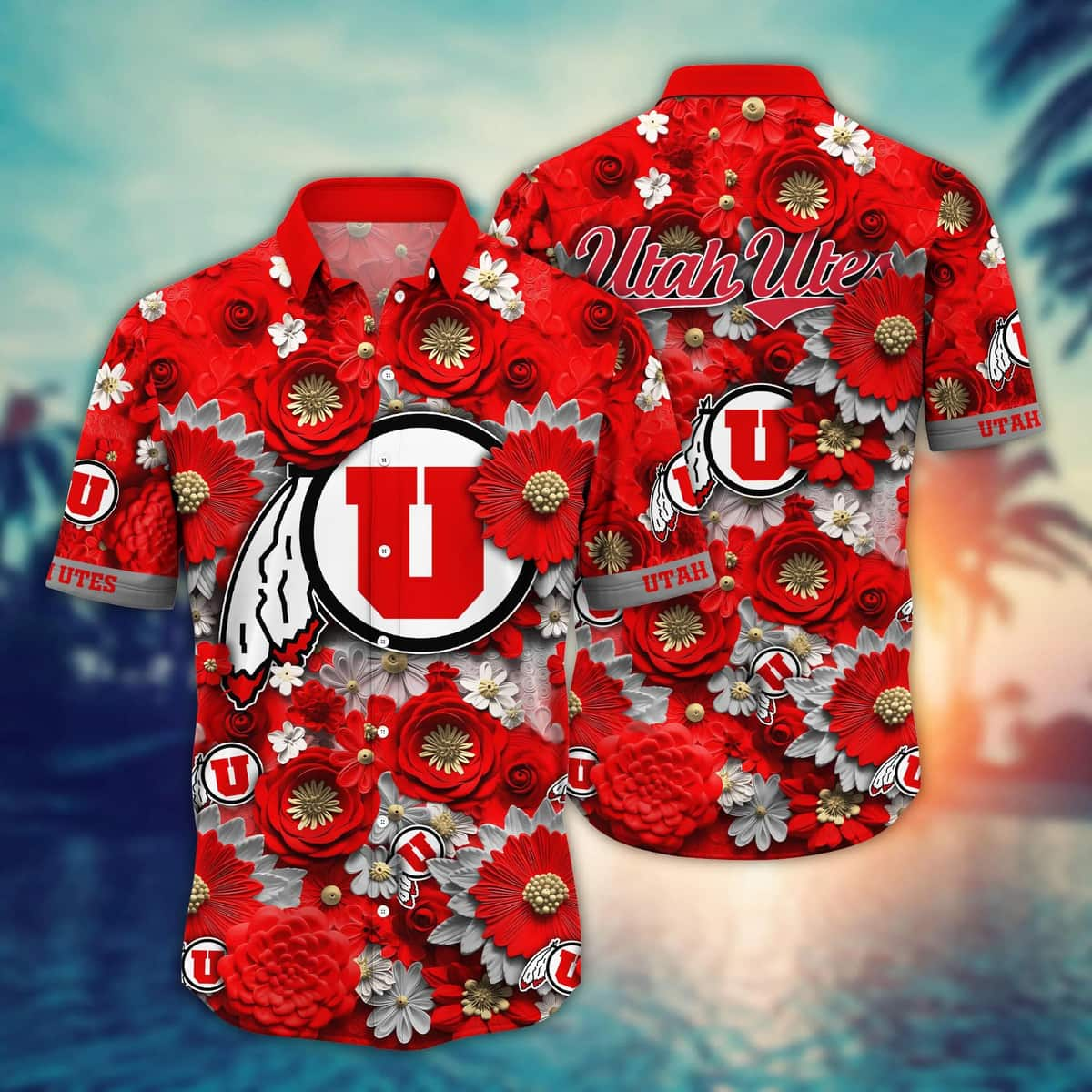 Floral Aloha NCAA Utah Utes Hawaiian Shirt Trendy Summer Gift