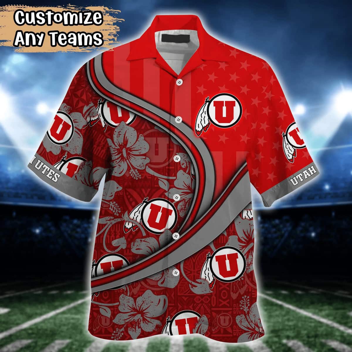 Summer Aloha NCAA Utah Utes Hawaiian Shirt Custom Name Practical Beach Gift Summer Aloha NCAA Utah Utes Hawaiian Shirt Custom Name Practical Beach Gift