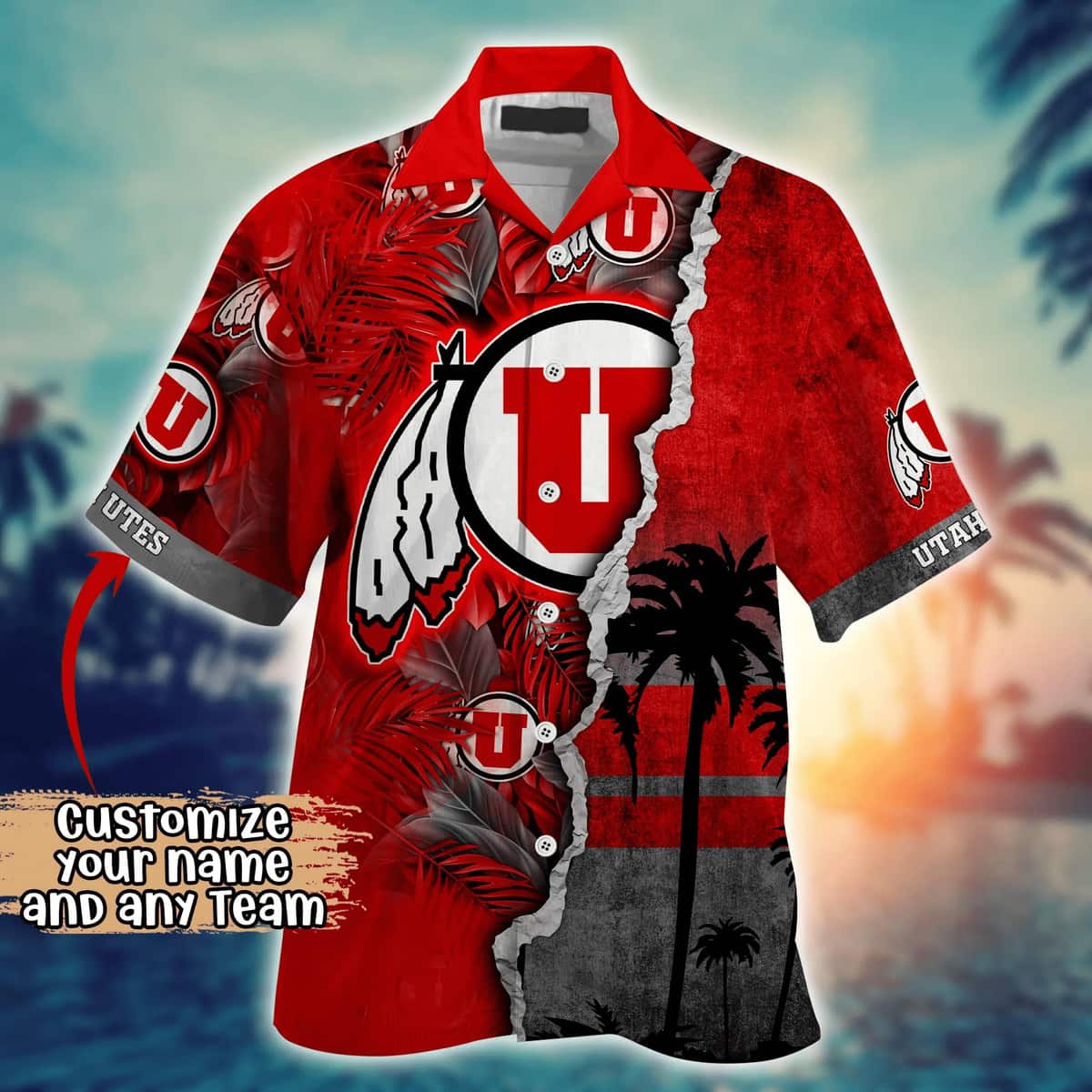 Vintage Aloha NCAA Utah Utes Hawaiian Shirt Custom Name Practical Beach Gift Vintage Aloha NCAA Utah Utes Hawaiian Shirt Custom Name Practical Beach Gift