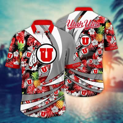 Summer Aloha NCAA Utah Utes Hawaiian Shirt Pineapple Pattern Summer Aloha NCAA Utah Utes Hawaiian Shirt Pineapple Pattern