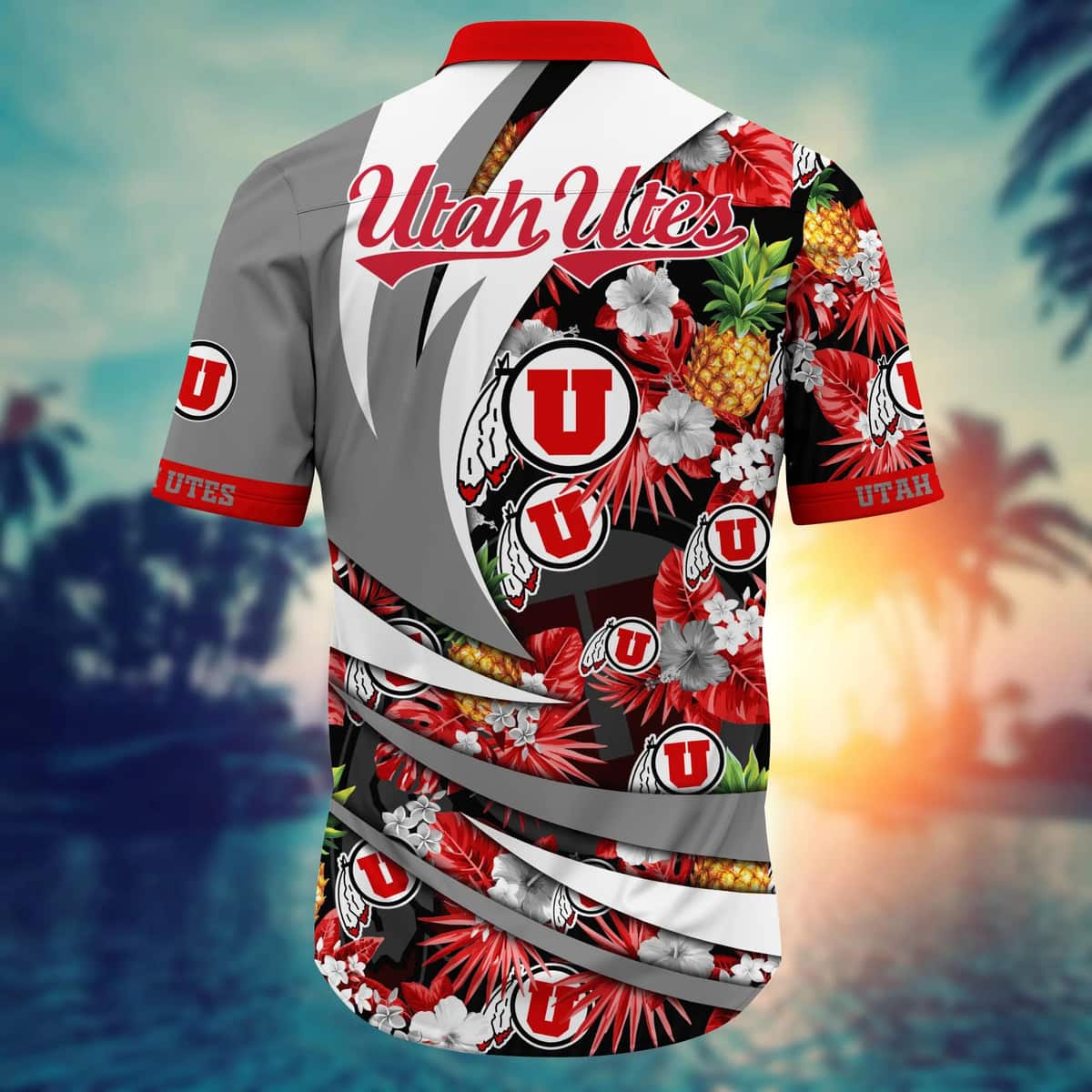 Summer Aloha NCAA Utah Utes Hawaiian Shirt Pineapple Pattern Summer Aloha NCAA Utah Utes Hawaiian Shirt Pineapple Pattern